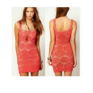 Intimately Free People Coral Mini Dress. Size M/L Excellent Condition